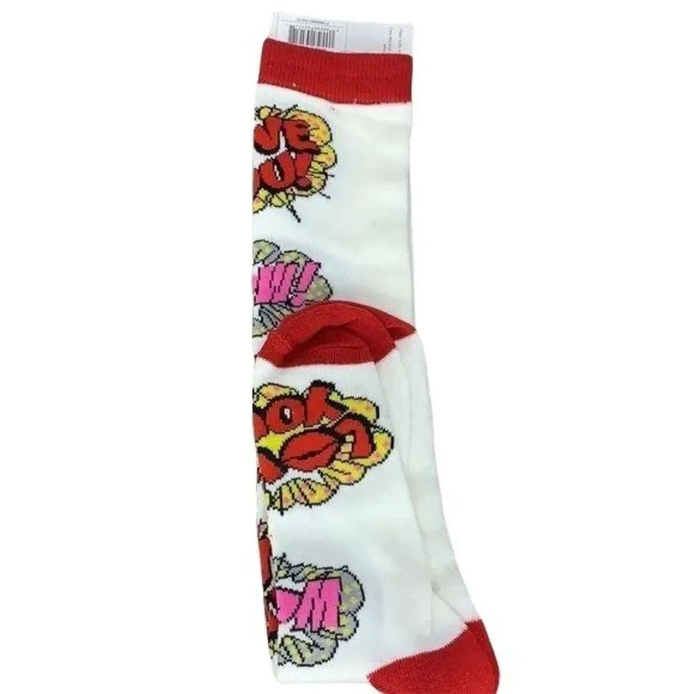 Target Women’s Knee High‎ Comic Love Socks Sz 4-10
